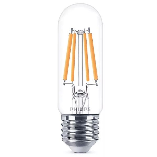 Philips LED Lampe ersetzt 60 W, E27 Röhrenform T30, klar, warmweiß, 806 Lum günstig online kaufen