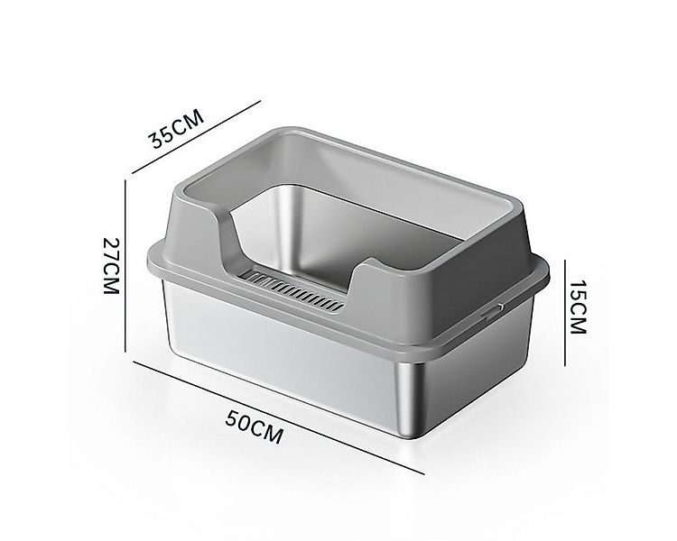 GarveeMore Katzentoilette Geschlossene Edelstahl Katze Müll Box mit Deckel günstig online kaufen