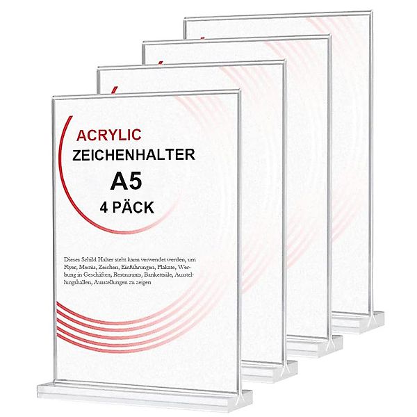 NUODWELL Einzelrahmen 4 Stück Tischaufsteller A4/A5, günstig online kaufen