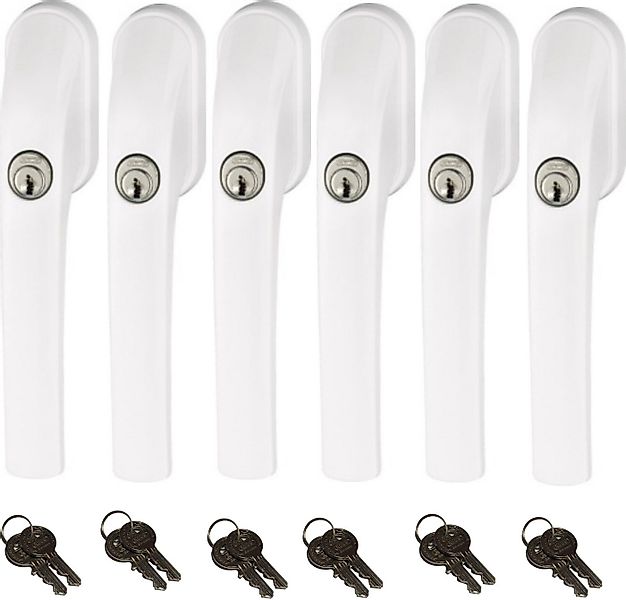 ABUS Fenstergriff Abus FG300 abschließbarer Fenstergriff weiß, silber, brau günstig online kaufen