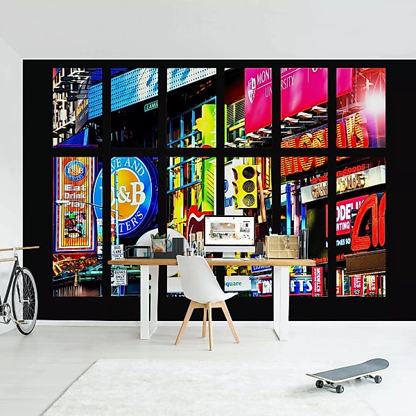 Fototapete Fenster Times Square New York günstig online kaufen