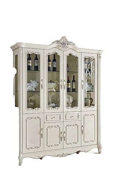 JVmoebel Vitrine Schaufenster Glas Schrank Antik Stil Barock Rokoko Echthol günstig online kaufen
