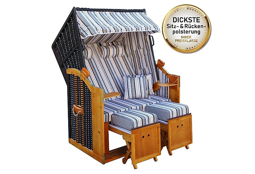 BRAST Strandkorb für 2 Personen, 120cm breit, 5 Designs, BxTxH: 120x79x150 günstig online kaufen