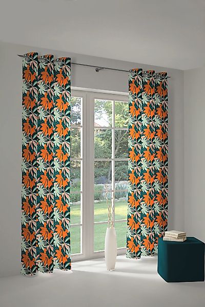 Adam Vorhang "Vorhang Jungle aus 100 % Bio-Baumwolle, Ösen (1 St)" Ösen 1 S günstig online kaufen