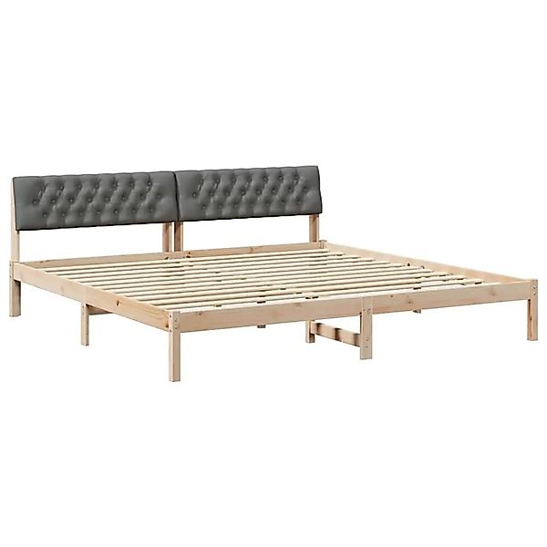 vidaXL Bettgestell Braun und Dunkelgrau 200 x 200 cm Massivholz Kiefer 3394 günstig online kaufen