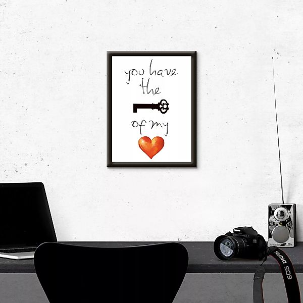 Artland Wandbild "Schlüssel für mein Herz", Sprüche & Texte, (1 St.) günstig online kaufen