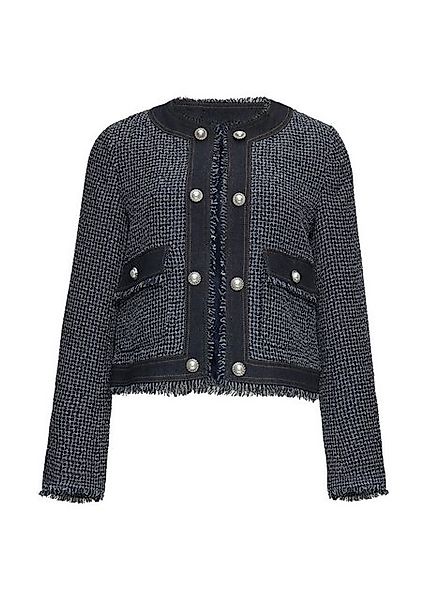 s.Oliver BLACK LABEL Funktionsjacke Boucléjacke in Denim-Optik günstig online kaufen