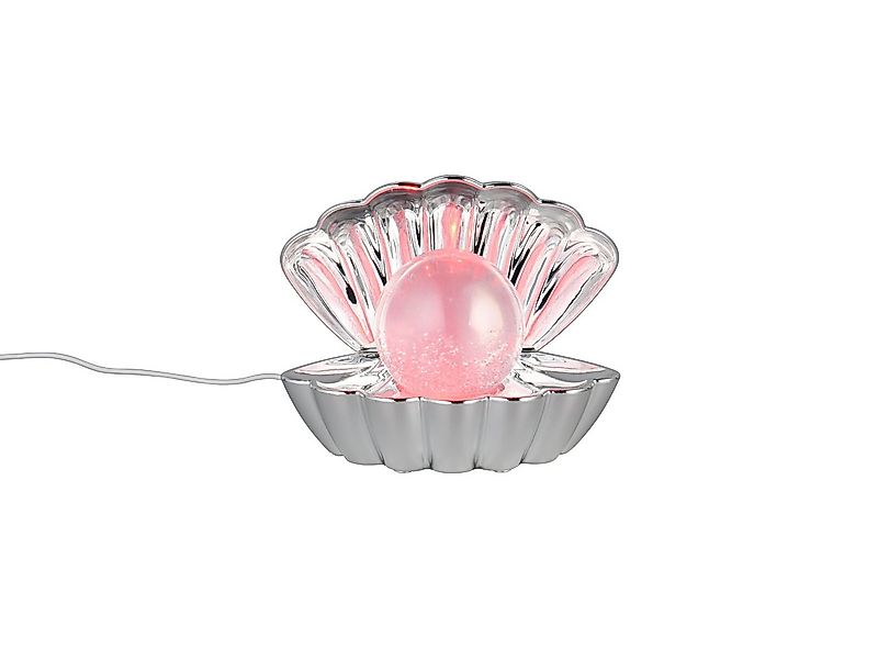 Reality Leuchten USB-Tischleuchte Muschel-Lampe RGB & Glitzerkugel, H 14cm, günstig online kaufen