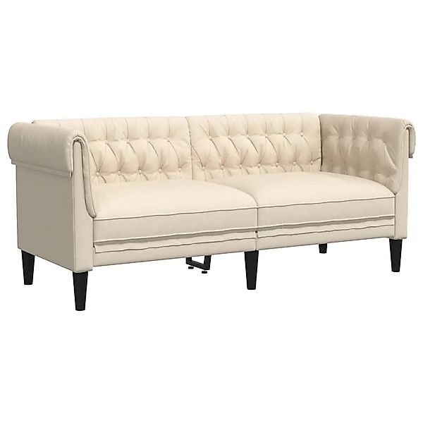 vidaXL 2-Sitzer-Sofa Chesterfield Leinen 372554 günstig online kaufen