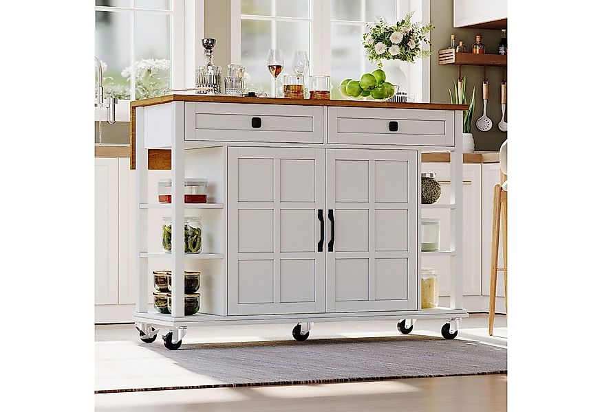 Flieks Küchenwagen mit erweiterbare Arbeitsplatte und Rollen, (1 St), Servi günstig online kaufen