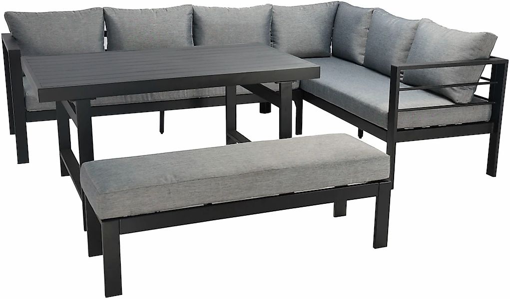 KONIFERA Gartenlounge-Set "New Jersey" Set, 2x Sofa, 1x Bank, 1x Tisch, 3x günstig online kaufen