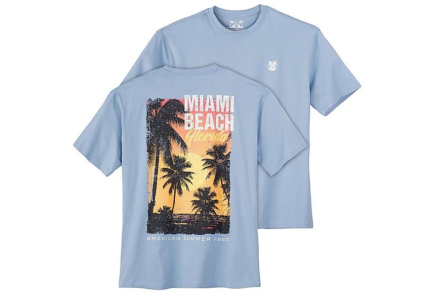 Calm Beach Print-Shirt Calm Beach Übergrößen T-Shirt hellblau Rückenprint günstig online kaufen