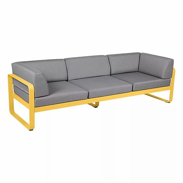 Bellevie 3-Sitzer Club Sofa Outdoor C6 Honig 79 Flanellgrau günstig online kaufen