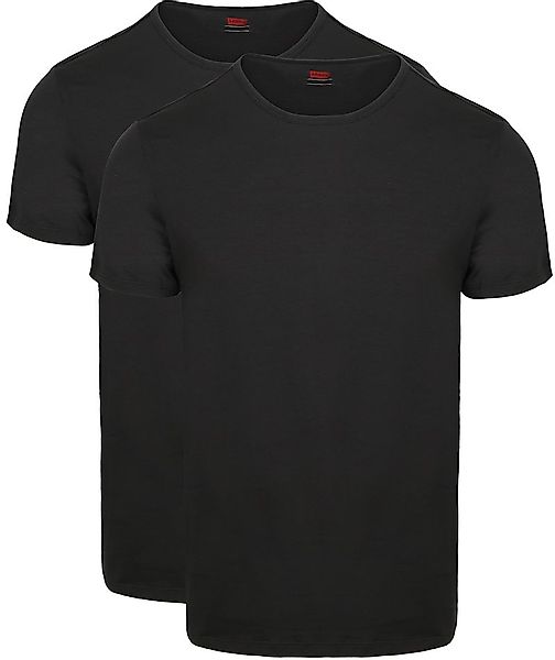 Levi's T-Shirt Solid Crew Schwarz 2-Pack - Größe S günstig online kaufen