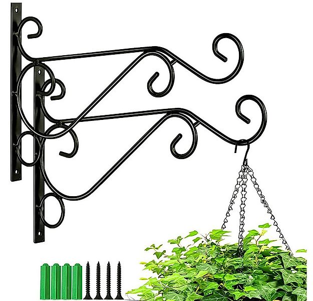 NUODWELL Wandhaken 2 Stück Wandbehang Blumenampelhalter, Metall Pflanzenhal günstig online kaufen