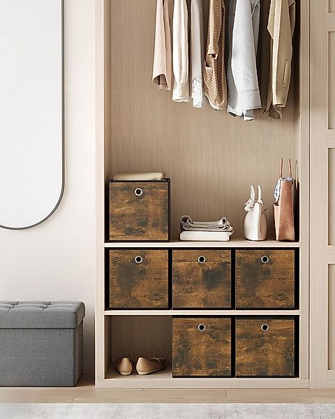 SONGMICS Aufbewahrungsbox (6 St), 6er Set, Ordnungsboxen, Faltbox, Stoffbox günstig online kaufen