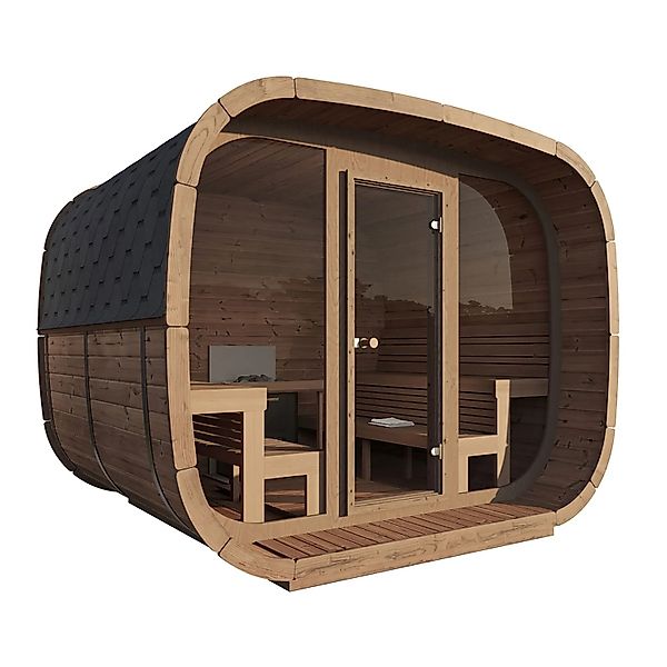 Weka Saunahaus Elva Thermoholz mit Kompakt-Ofen 9 kW 400 V günstig online kaufen