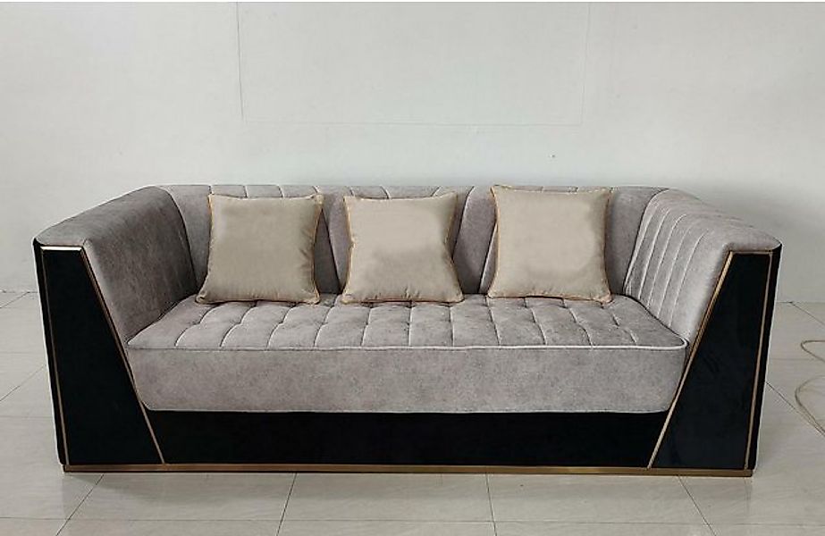 Xlmoebel Sofa Dreisitzer Luxus Textil Sofa mit großem Polster - Designer Mö günstig online kaufen