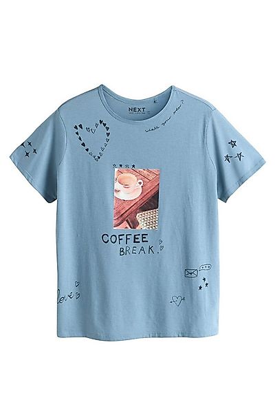 Next T-Shirt Kurzärmeliges T-Shirt mit Grafik, Coffee (1-tlg) günstig online kaufen
