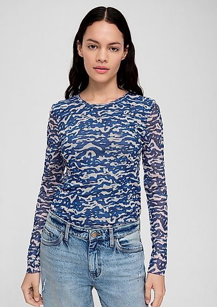 s.Oliver Langarmshirt T-Shirt Langarmshirt aus Mesh günstig online kaufen