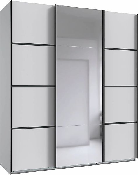 Wimex Schwebetürenschrank "Jork Kleiderschrank mit Spiegel, schwarze Metall günstig online kaufen