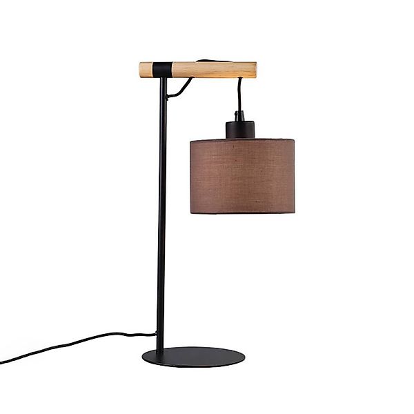 Tischlampe Rika, Höhe 46 cm, grau/schwarz, Stoff/Metall günstig online kaufen