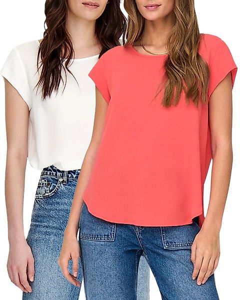 ONLY Shirtbluse (2er Pack) Basic Shirt günstig online kaufen