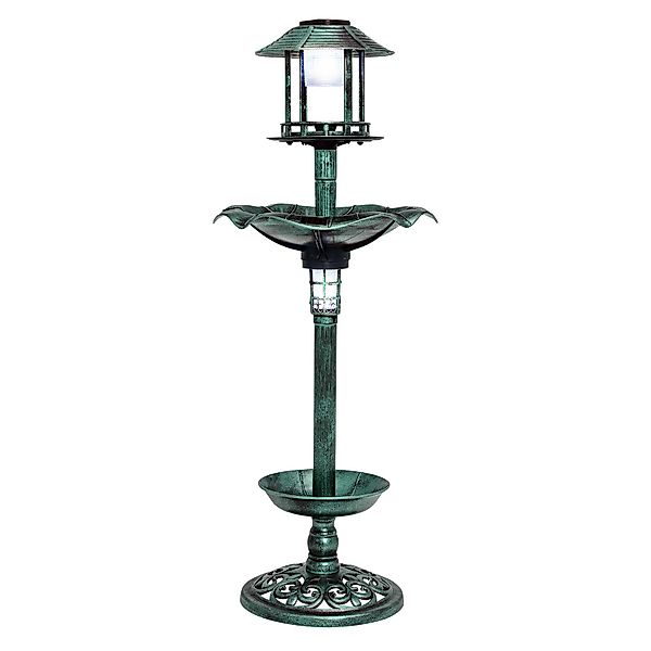 COSTWAY Vogeltränke, Vogelbad, 110cm mit Solarleuchte, günstig online kaufen