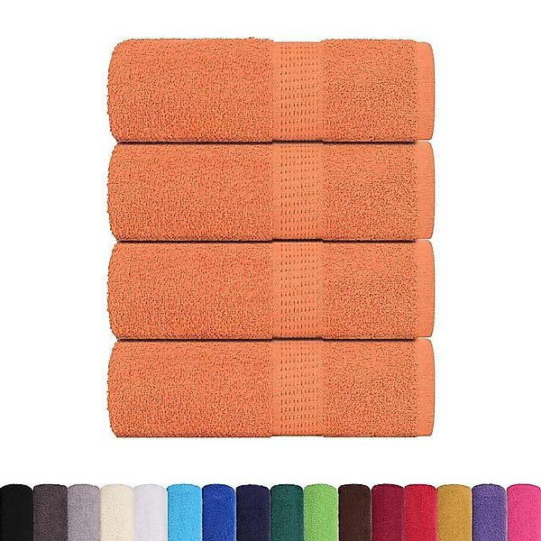vidaXL Handtuch Gästetücher 4 Stk. Orange günstig online kaufen