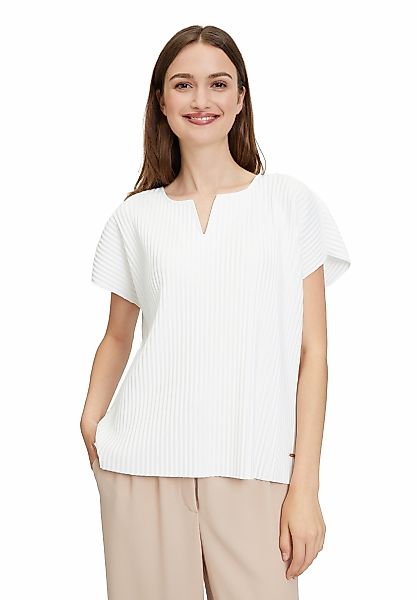 Betty&Co Kurzarmshirt "Betty & Co Damen Kurzarm-Shirt mit Plissee", (1 tlg. günstig online kaufen