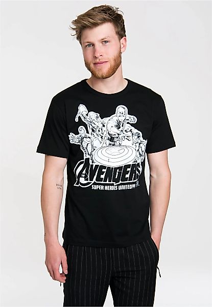LOGOSHIRT T-Shirt "Avengers - Marvel - Heroes United" mit auffälligem Print günstig online kaufen