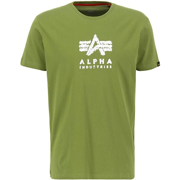 Alpha  T-Shirt Grunge Logo T-Shirt - moss green günstig online kaufen