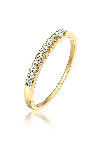 Elli DIAMONDS Diamantring Microsetting Diamant (0.15 ct) 375 Gelbgold, Diam günstig online kaufen