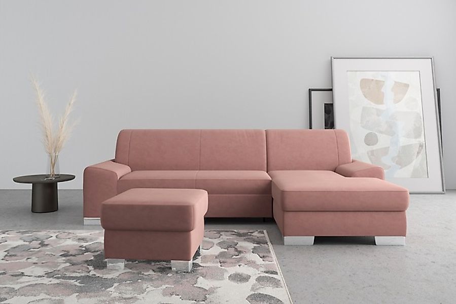 DOMO collection Ecksofa »Anzio L-Form, whlw. Bettfunktion, Federkern, hochw günstig online kaufen