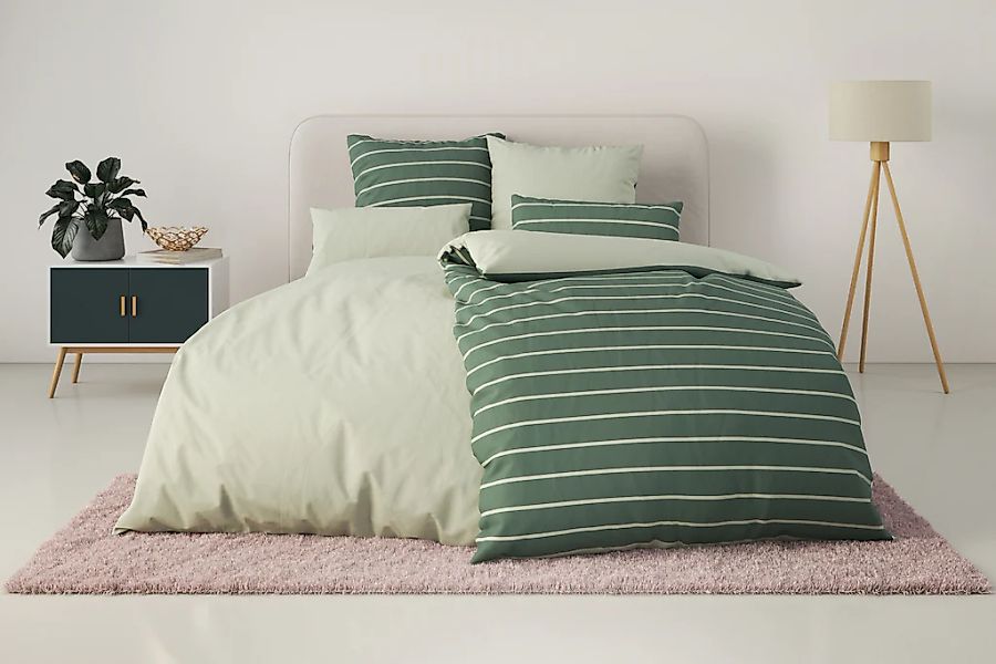 my home Bettwäsche "Katja" 2 tlg. Bettwäsche aus Baumwolle, Bettwäsche mit günstig online kaufen