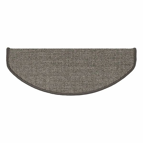 Karat Stufenmatte Sisal Pure Nature Selbstklebend Grau Halbrund 23,5 x 65 c günstig online kaufen