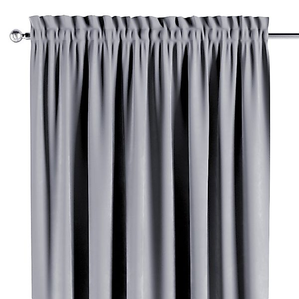Vorhang mit Tunnel und Köpfchen, grau, Velvet (704-24) günstig online kaufen