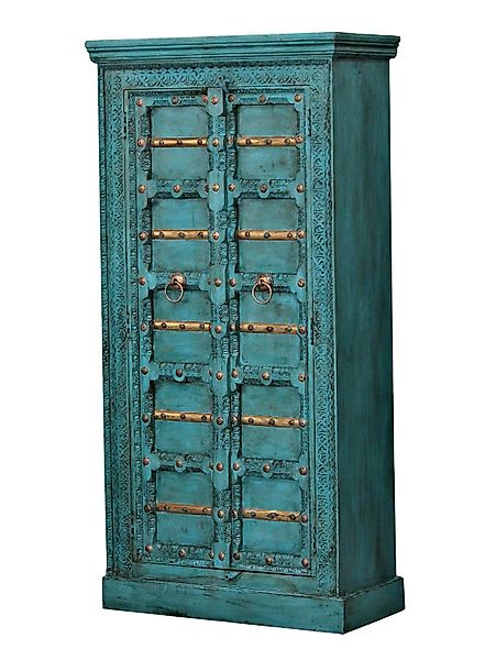 Casa Moro Drehtürenschrank Orientalischer Schrank Türkis günstig online kaufen