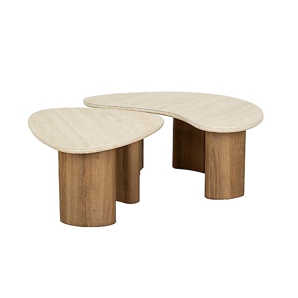Vintagehaus Couchtisch Retro Couchtisch 2er Set günstig online kaufen