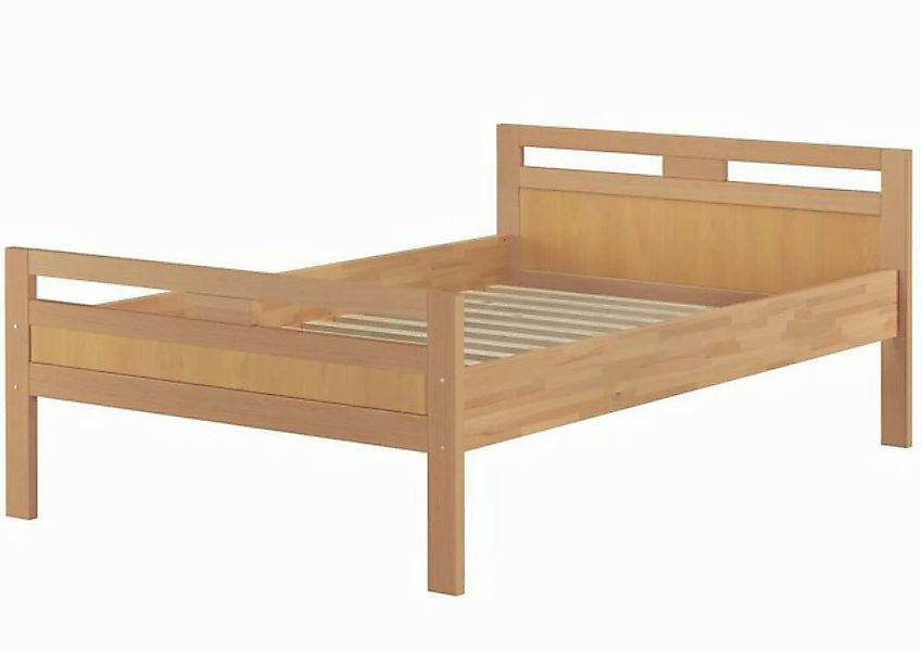 ERST-HOLZ Bett Seniorenbett Gästebett Buche massiv 120x200 hohe Sitzkante R günstig online kaufen