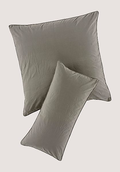 hessnatur Perkal Kissenbezug aus Bio-Baumwolle - grün - Größe 80x80 cm günstig online kaufen