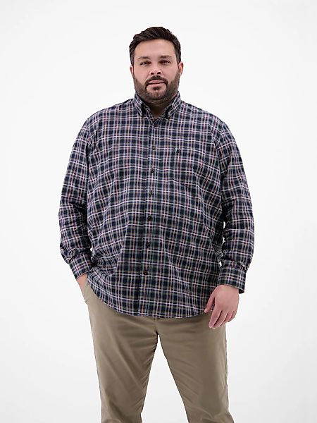 LERROS Langarmhemd "Kariertes Flanellhemd in Übergrössen" günstig online kaufen