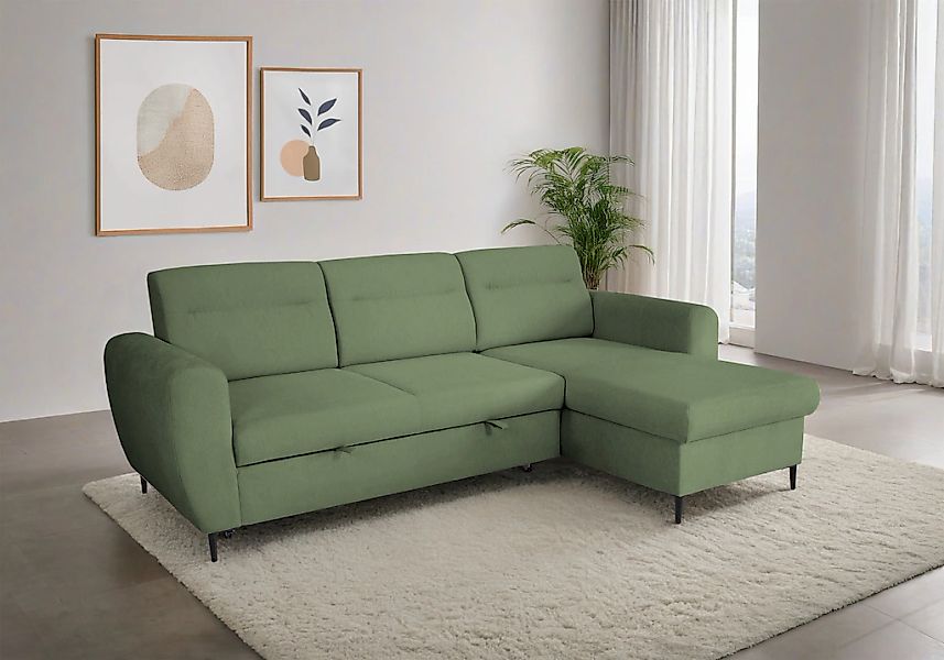 Trends by HG Ecksofa "Bella L-Form, B: 248 cm" mit Bettfunktion & Bettkaste günstig online kaufen