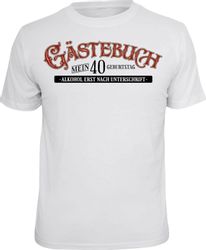 RAHMENLOS® T-Shirt Gästebuch als Geschenk zum günstig online kaufen