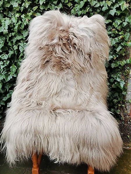 Provellus Fellteppich Island Lammfell Schaffell Taupe Lange Wolle Unikat L- günstig online kaufen