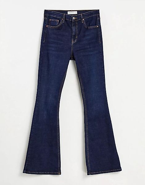 Topshop – Jamie – Ausgestellte Jeans in Indigo-Blau günstig online kaufen