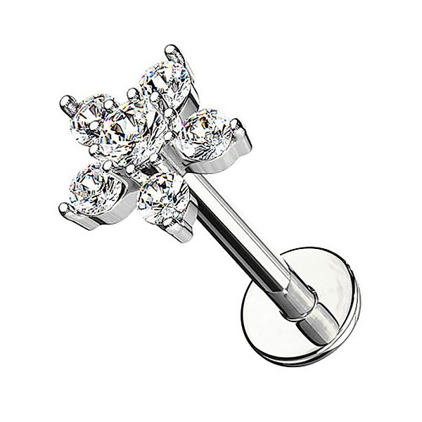 Taffstyle Piercing-Set Piercing Stab mit Kristall günstig online kaufen