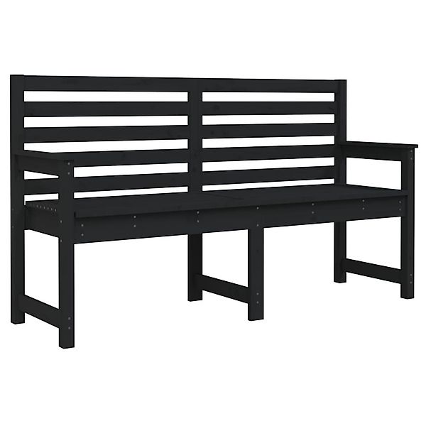 furnicato Gartenbank Schwarz 159,5x48x91,5 cm Massivholz günstig online kaufen