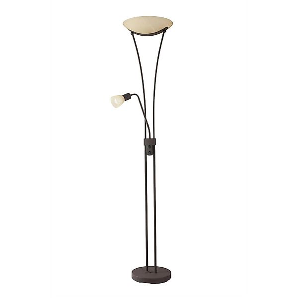 Lindby Stehlampe Felicia 9621271 Landhaus Vintage Rustikal in Braun aus Met günstig online kaufen