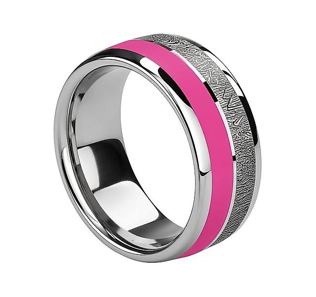 Taffstyle Fingerring Damenring Edelstahl Pink Epoxy hochglanzpoliert Verlob günstig online kaufen